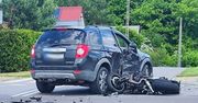Piotrków Drugi: Zderzenie z samochodem zakończyło się tragicznie. Motocyklista zmarł w szpitalu