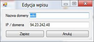 edycja wpisu