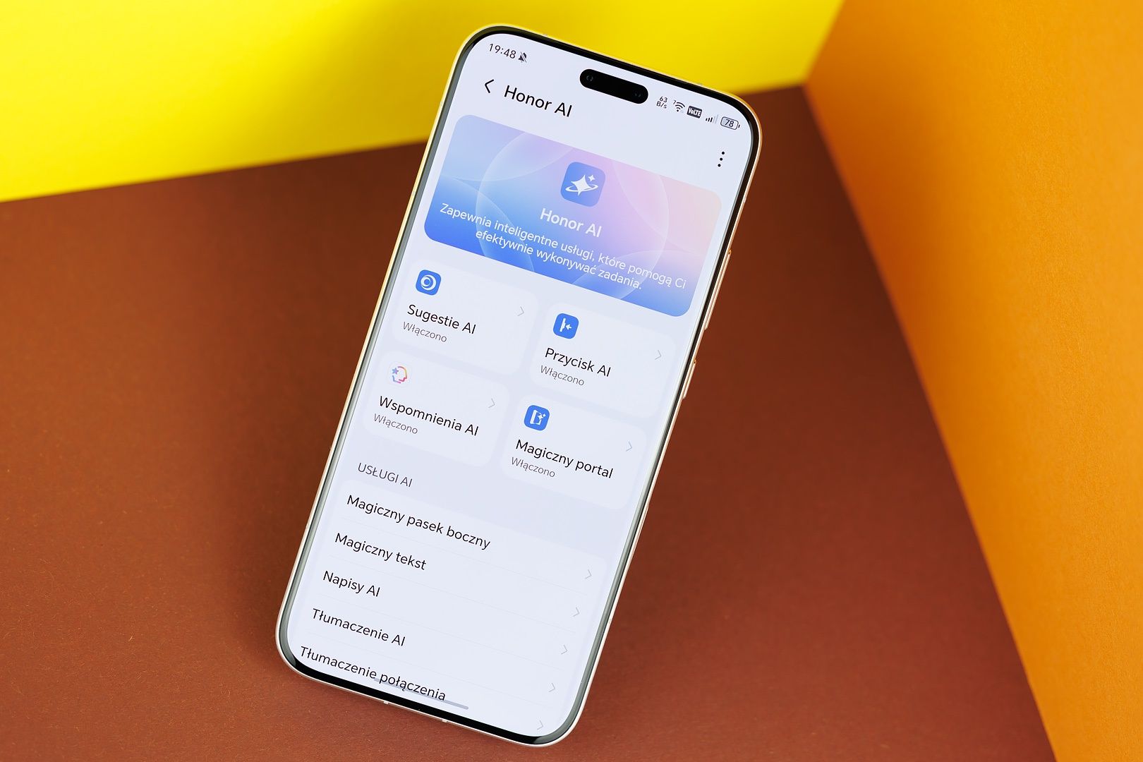 Funkcje AI w smartfonie Honor Magic8 Pro
