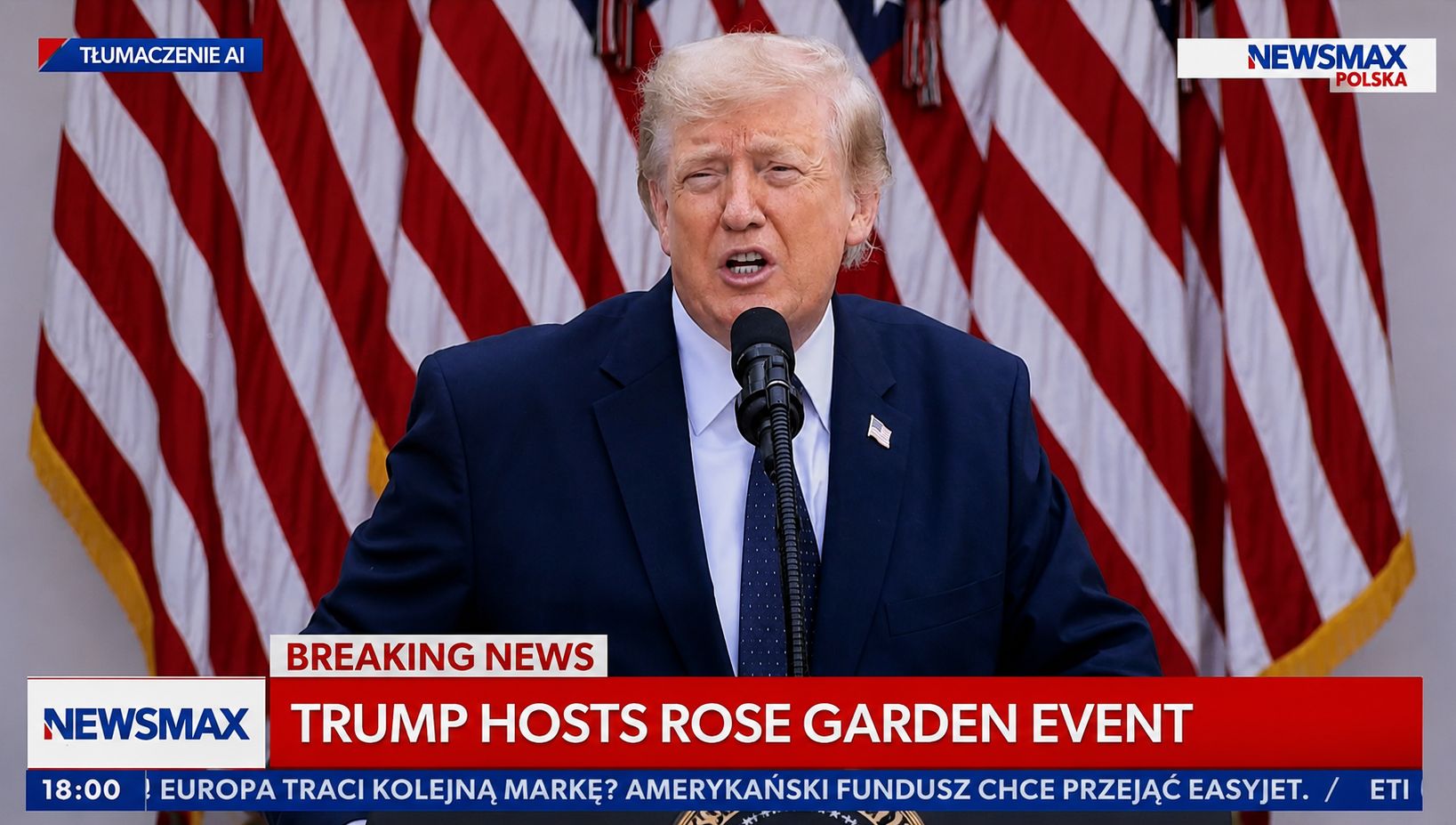 Tłumaczenie AI prezydenta USA Donalda Trumpa