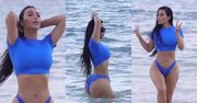 U Kim Kardashian bez zmian: paraduje po plaży, eksponując słynne krągłości (ZDJĘCIA)
