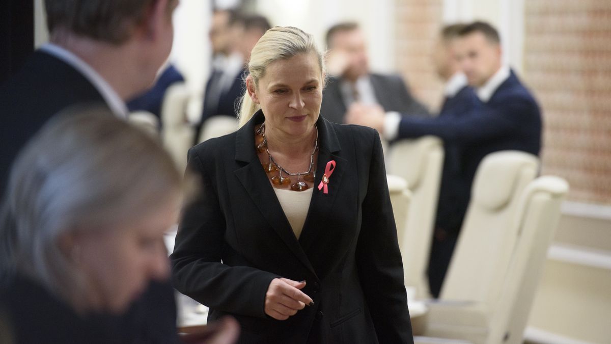 Civic Coalition (KO) MP and Minister of Education Barbara Nowacka arrives at the weekly Ministerial meeting in Warsaw, Poland, on October 29, 2024.
