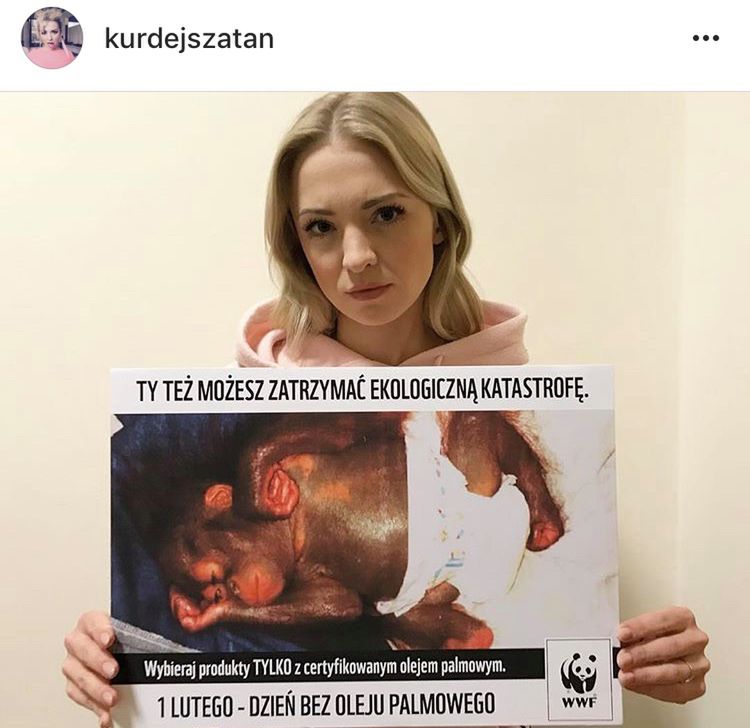 Barbara Kurdej-Szatan - Dzień bez oleju palmowego, akcja WWF Polska