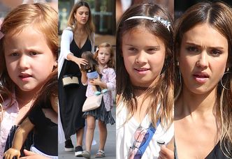 Ciężarna Jessica Alba zabrała córki do sklepu ze słodyczami (ZDJĘCIA)