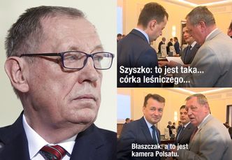 Szyszko wręcza tajemniczą kopertę Błaszczakowi! "To jest taka córka leśniczego..." (WIDEO)