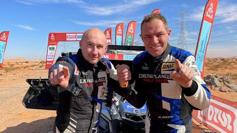 Materiały prasowe / Energylandia Rally Team / Na zdjęciu: Marek Goczał (po prawej) i Łukasz Łaskawiec