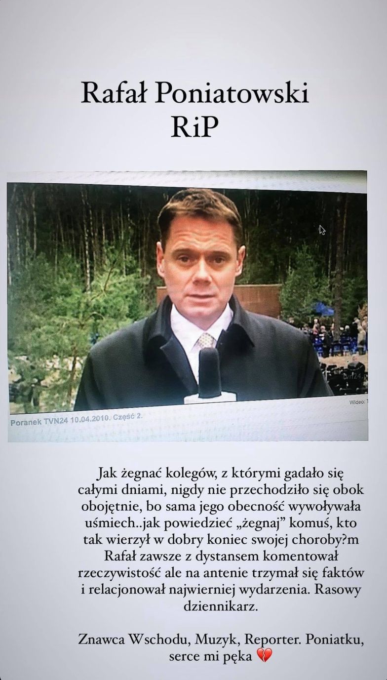 Rafał Poniatowski nie żyje. Reporter TVN24 miał 48 lat ...