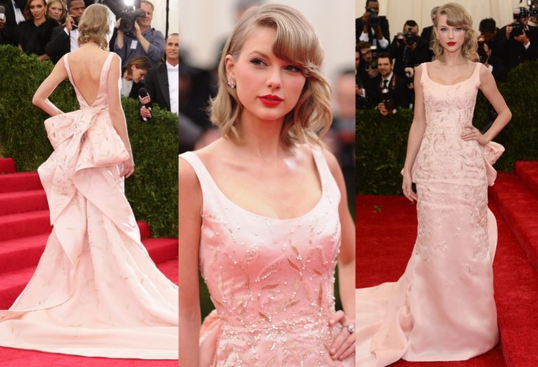 taylor swift in oscar de la renta