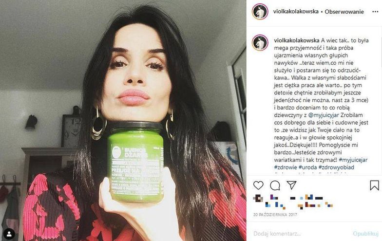 Viola Kołakowska na Instagramie radzi, żeby nie korzystać