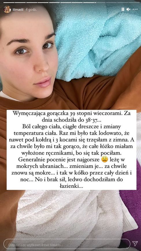 Zapłakana Lil Masti wyznaje, że ma koronawirusa. "BÓL CAŁEGO CIAŁA, CIĄGŁE DRESZCZE"