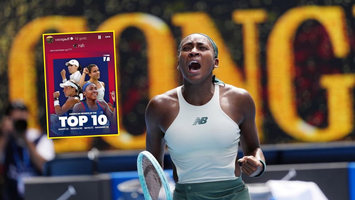 Getty Images / Fred Lee/Instagram/cocogauff / Na głównym: Coco Gauff, w ramce: screen z Instagrama