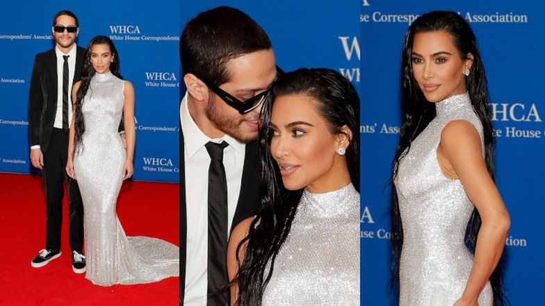La reluciente y chic Kim Kardashian Bette Davidson debuta como pareja casada en la alfombra roja (FOTOS)