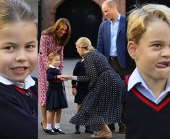Kate i William odprowadzają onieśmieloną księżniczkę Charlotte i księcia George'a do szkoły (FOTO)