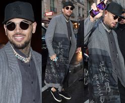 Wystylizowany Chris Brown lansuje się na tygodniu mody