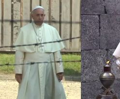 Papież Franciszek w Auschwitz. Samotnie przeszedł przez bramę obozu