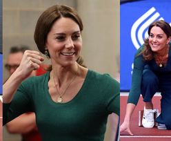 Uśmiechnięta księżna Kate w eleganckim, sportowym wdzianku startuje w biegu charytatywnym (ZDJĘCIA)