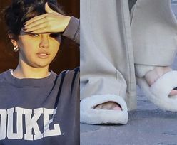 Naturalna Selena Gomez spaceruje w kapciach po Los Angeles. Stylowa? (FOTO)