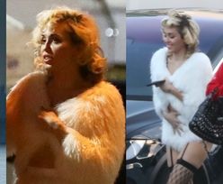 Miley Cyrus paraduje w futrzanych majtkach i pończochach z siatki (ZDJĘCIA)
