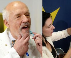 Oderwany od rzeczywistości Janusz Korwin-Mikke ogłasza KONIEC PANDEMII i przy pomocy żony pozbywa się brody (FOTO)