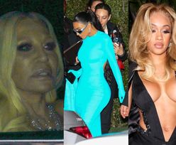 Gwiazdy w kusych kreacjach ściągają na imprezę u Jaya-Z i Beyonce: Rihanna, Kim Kardashian, Donatella Versace... (ZDJĘCIA)