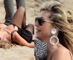 Heidi Klum WIJE SIĘ na greckiej plaży w mikrosukience (ZDJĘCIA)