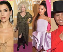 Piosenkarki pozują na imprezie "Billboardu": Dua Lipa, Cyndi Lauper, Ariana Grande, Alicia Keys... (ZDJĘCIA)