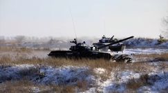 Rosyjskie ćwiczenia wojskowe. Czołgi w pobliżu Ukrainy