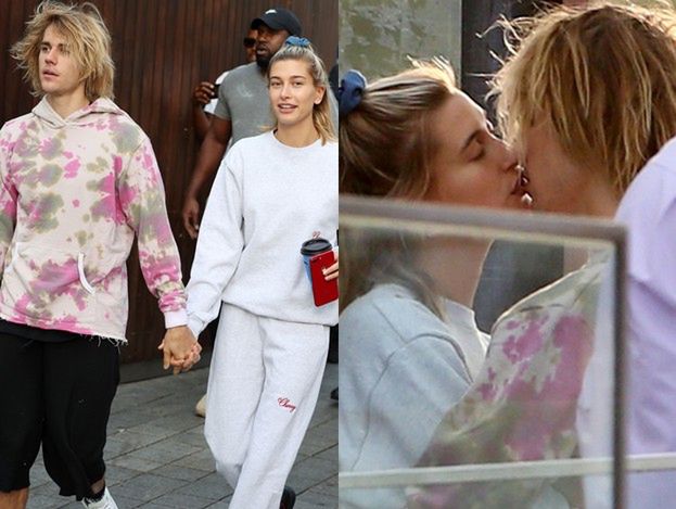 Justin Bieber i Hailey Baldwin całują się na romantycznym spacerze (ZDJĘCIA)