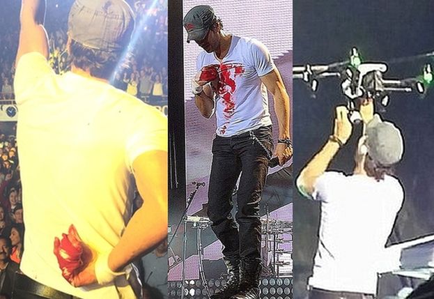KREW NA SCENIE: Enrique Iglesias przeciął sobie palce na koncercie!