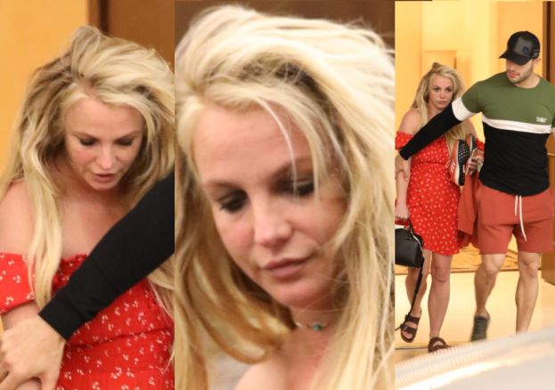 Zagubiona Britney Spears opuszcza hotel z narzeczonym. Wyszła na przepustkę ze szpitala psychiatrycznego (FOTO)