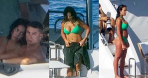 Georgina Rodriguez w skąpym bikini pręży ciało na luksusowym jachcie Ronaldo (ZDJĘCIA)