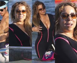 Szczęśliwa Mariah Carey kajakuje z kochankiem, dziećmi i ściśniętym biustem (ZDJĘCIA)