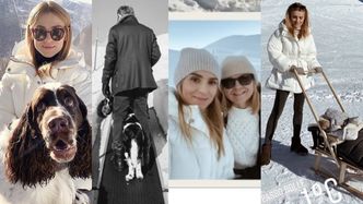 Stylowa Kasia Tusk zdobywa włoskie Alpy w towarzystwie córki, psa i rodziców (FOTO)