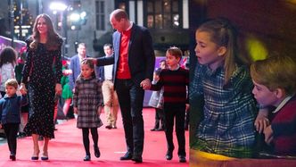 Kate Middleton i książę William maszerują z Georgem, Charlotte i Louisem na świąteczny spektakl (ZDJĘCIA)