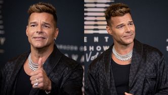 Przygnębiony (?) Ricky Martin strzela miny na premierze bielizny Rihanny (ZDJĘCIA)