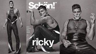 Siwowłosy Ricky Martin pręży muskuły, ubrany w skórę i siateczkową bluzkę. Seksowny? (ZDJĘCIA)