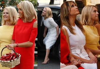 Eleganckie żony polityków na szczycie G7: Małgorzata Tusk w towarzystwie Brigitte Macron i Melanii Trump
