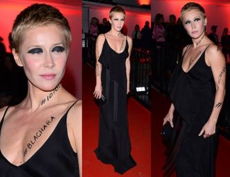 Katarzyna Warnke w mocnym makijażu straszy na Flesz Fashion Night (ZDJĘCIA)