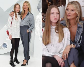 Kate Moss promuje ambitną córkę na paryskim pokazie Diora
