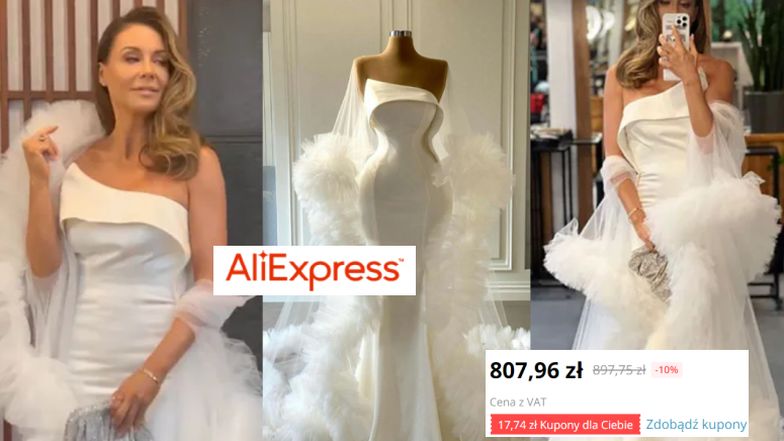Gdzie Małgorzata Rozenek kupiła suknię na bal do Omeny Mensah? Bliźniaczo podobna jest na Ali Express... (ZDJĘCIA)