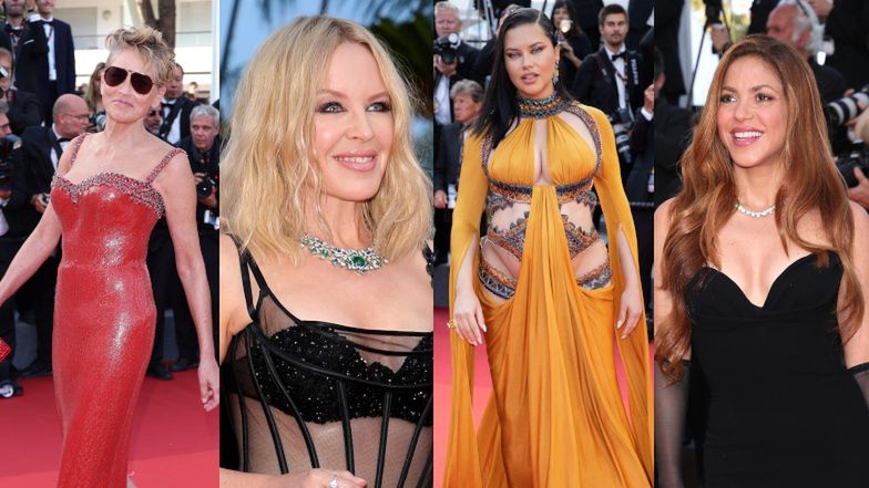 Gwiazdy tłumnie przybywają na premierę "Elvisa" w Cannes: ciężarna Adriana Lima, całuśny Austin Butler, wyluzowana Sharon Stone (ZDJĘCIA)