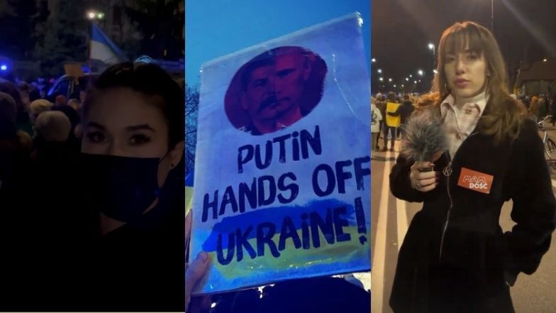 Znani protestują pod ambasadą Rosji w Warszawie: Ida Nowakowska, Maja Ostaszewska, Marianna Schreiber (ZDJĘCIA)