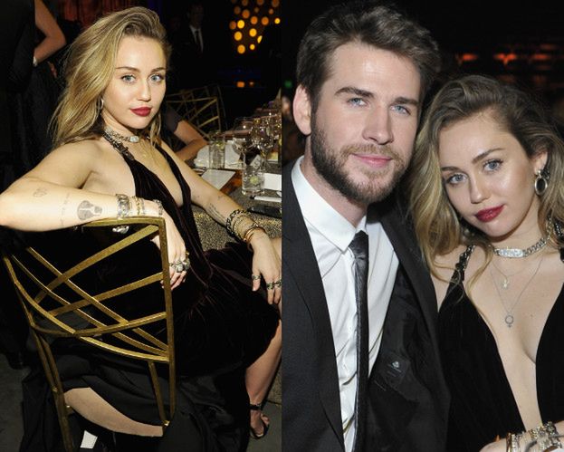 Elegancka Miley Cyrus wspiera męża (!) na ekskluzywnym bankiecie