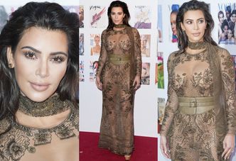 Kim Kardashian w "naked dress" na imprezie "Vogue'a"! (ZDJĘCIA)