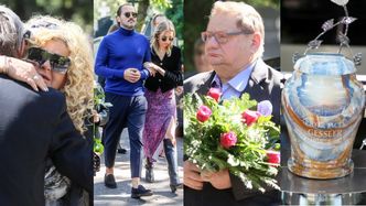 Pogrzeb Piotra Gesslera: smutna Magda, Lara z mężem i córką oraz Ryszard Kalisz z kwiatami (ZDJĘCIA)