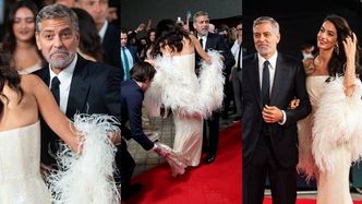 Troskliwy George Clooney ratuje Amal z opresji na czerwonym dywanie (ZDJĘCIA)