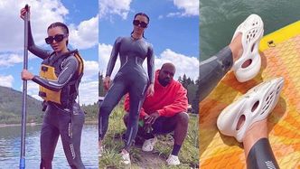 Markotna Kim Kardashian próbuje uciszyć plotki o ROZWODZIE urlopem z Kanye i kosmicznymi butami (ZDJĘCIA)