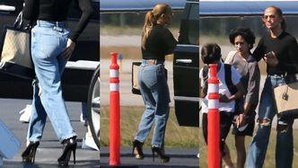 Jennifer Lopez w podartych dżinsach i MEGASZPILKACH wsiada z dziećmi na pokład prywatnego samolotu (ZDJĘCIA)