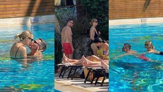 TYLKO NA PUDELKU: Krzysztof Ibisz i Joanna Kudzbalska korzystają z miesiąca miodowego, MIGDALĄC się w basenie (ZDJĘCIA)