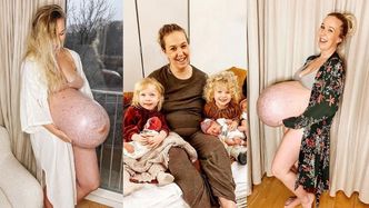 Duńska influencerka chwali się zdjęciami ogromnego ciążowego brzucha (FOTO)